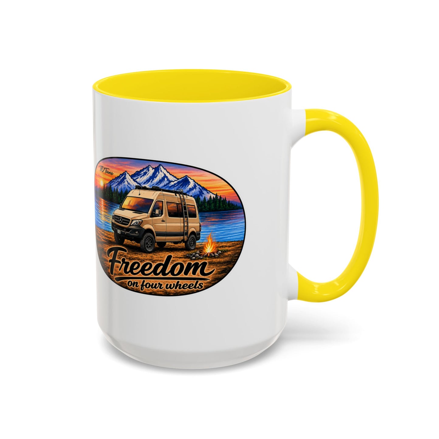 Sprinter Van Freedom on Four Wheels Accent Coffee Mug (11, 15oz)
