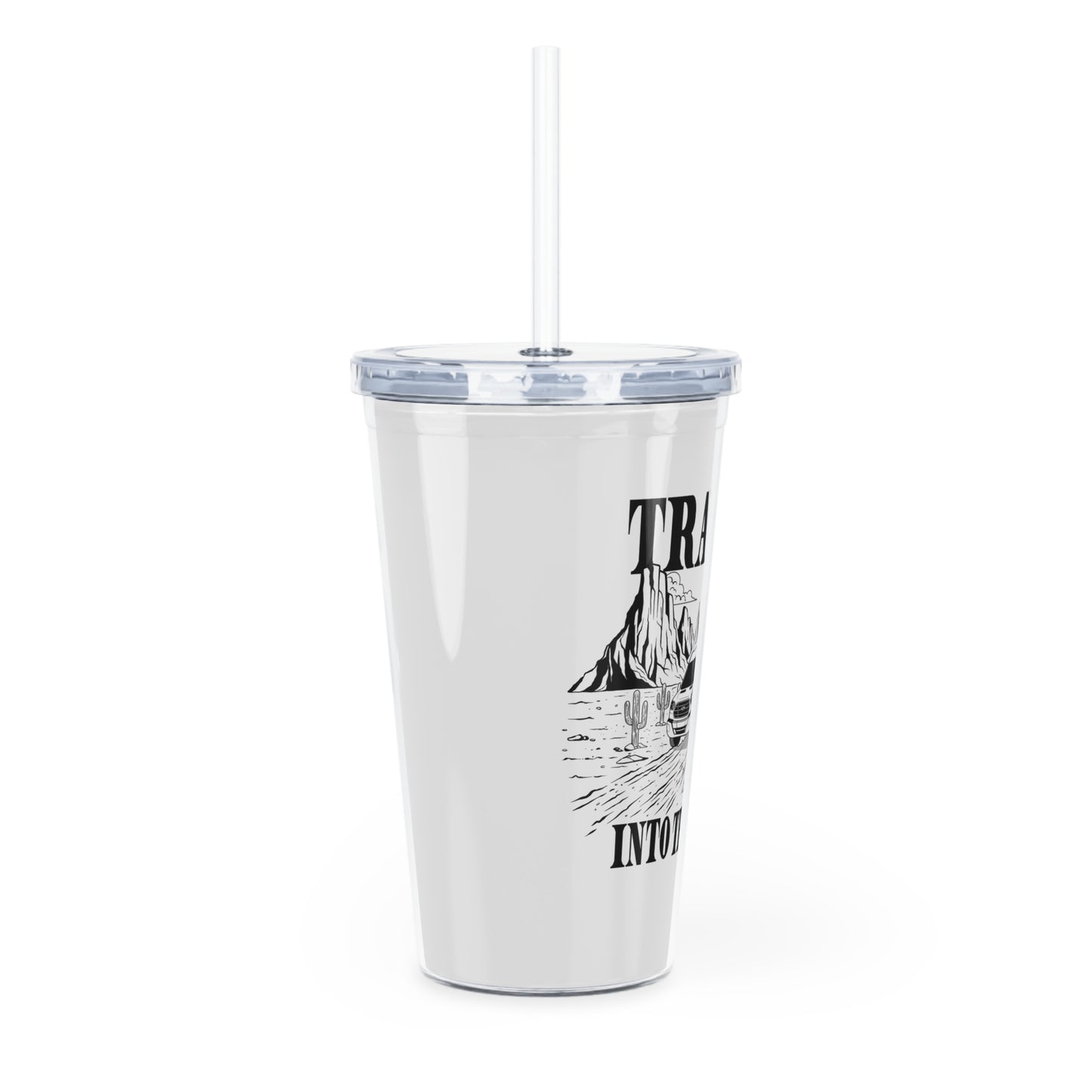 Ford Transit Merchandise Into The Wild Plastic Tumbler with Straw