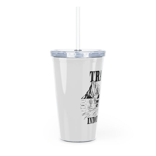 Ford Transit Merchandise Into The Wild Plastic Tumbler with Straw