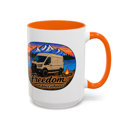 Ford Transit Freedom on Four Wheels Accent Coffee Mug (11, 15oz)