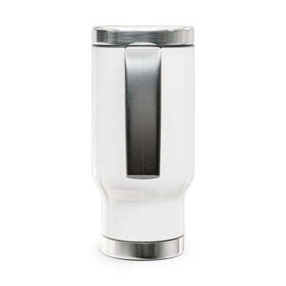 Ford Econoline Merchandise Freedom on Four Wheels Stainless Steel Travel Mug with Handle, 14oz