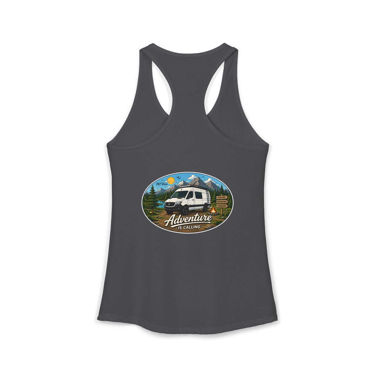 Mercedes Sprinter Merchandise Adventure is Calling Women's Ideal Racerback Tank
