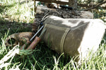 Heavy Weight (18 oz) Waxed Canvas Bushcraft Round Bottom Bushpot Bag Bushcraft Survival Camping (various sizes)