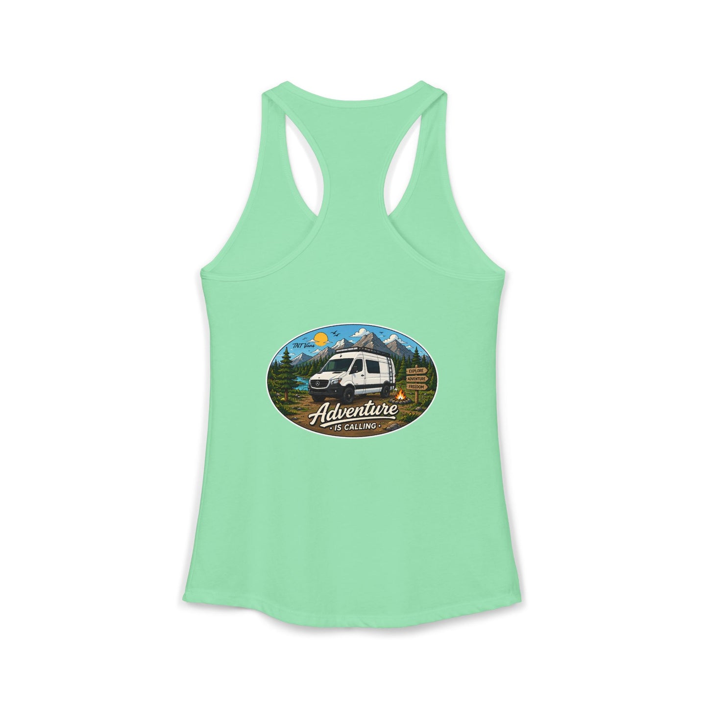 Mercedes Sprinter Merchandise Adventure is Calling Women's Ideal Racerback Tank