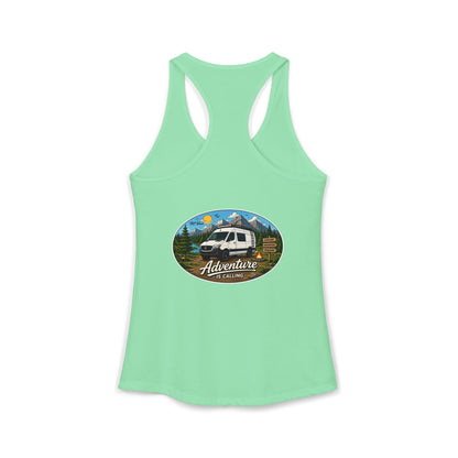 Mercedes Sprinter Merchandise Adventure is Calling Women's Ideal Racerback Tank