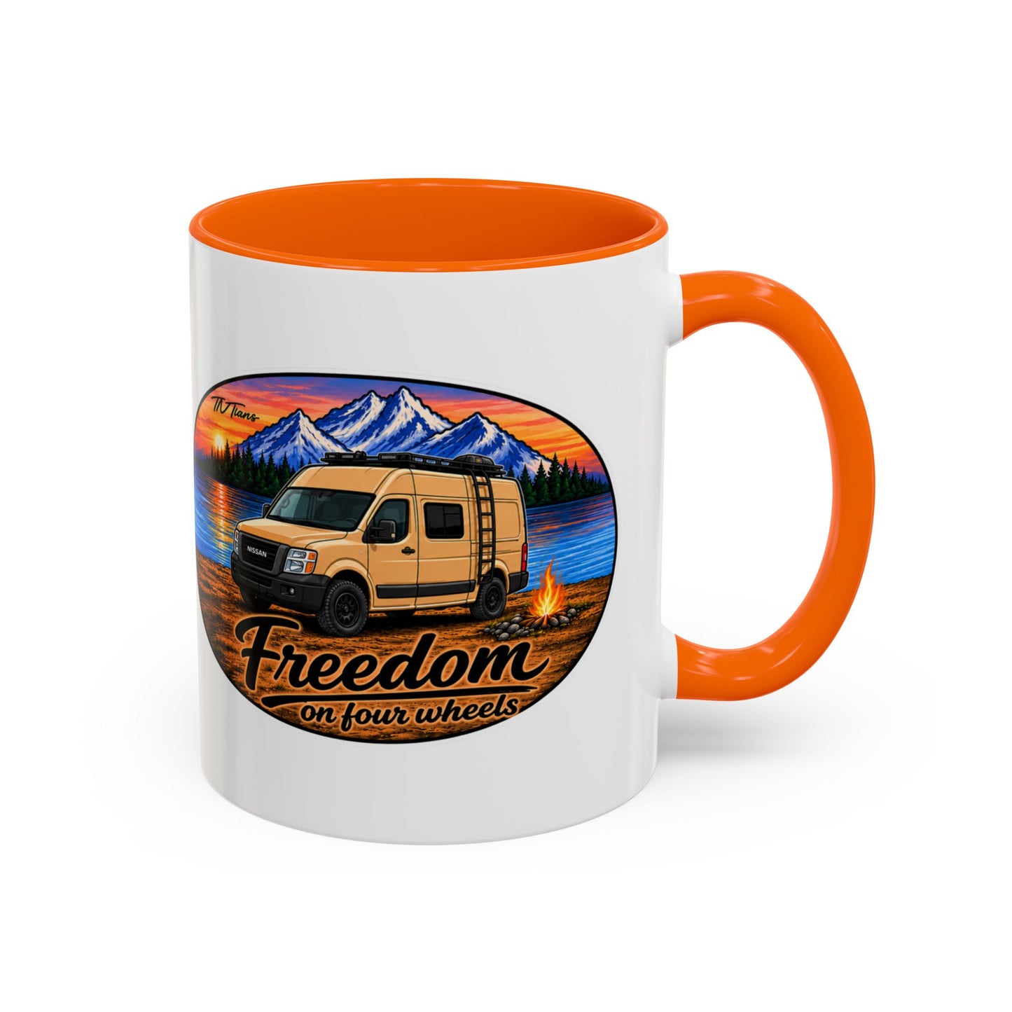 Nissan NV Freedom on Four Wheels Merch Accent Coffee Mug (11, 15oz)