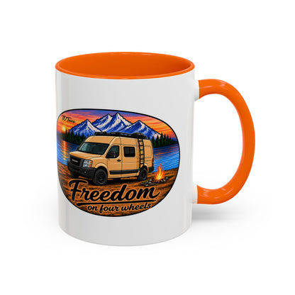 Nissan NV Freedom on Four Wheels Merch Accent Coffee Mug (11, 15oz)