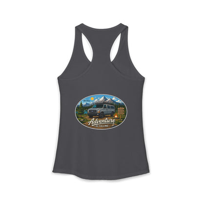 Ford Econoline Merchandise Adventure is Calling Women's Ideal Racerback Tank