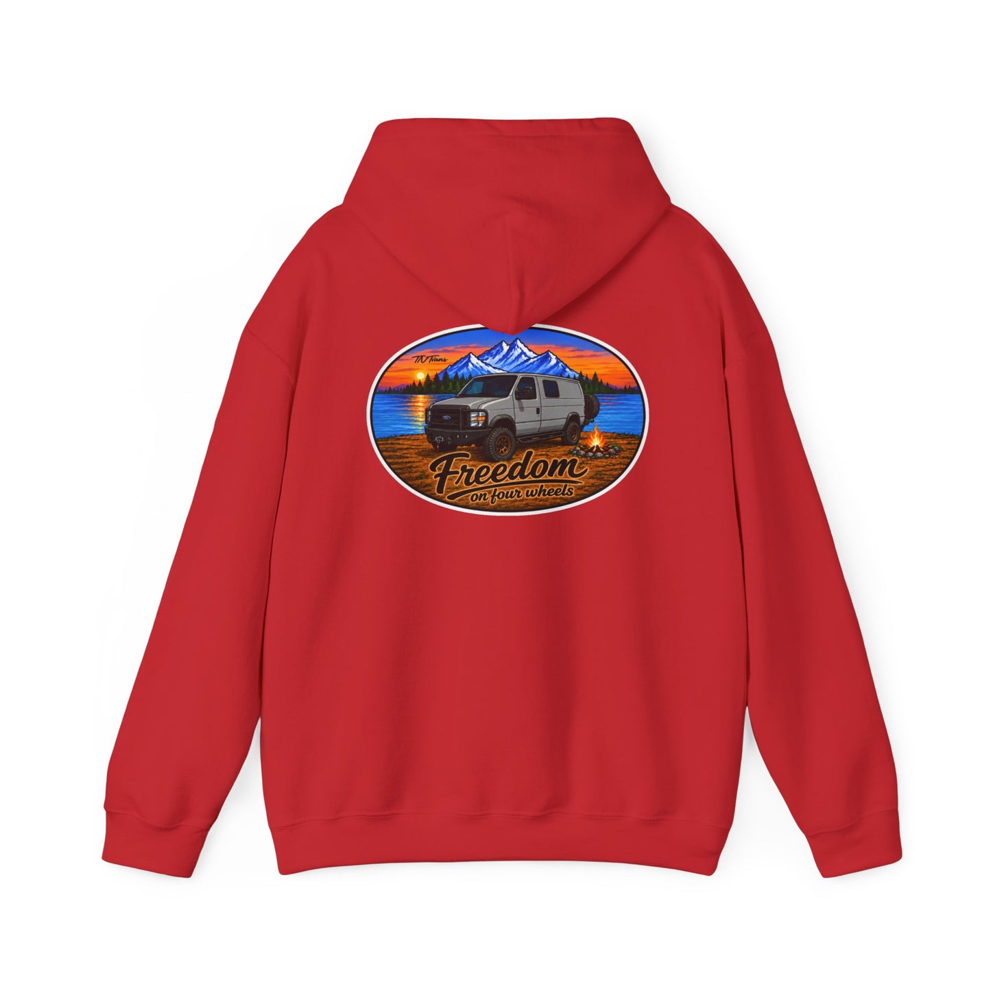 Ford Econoline Merchandise Freedom on Four Wheels Unisex Heavy Blend™ Hooded Sweatshirt