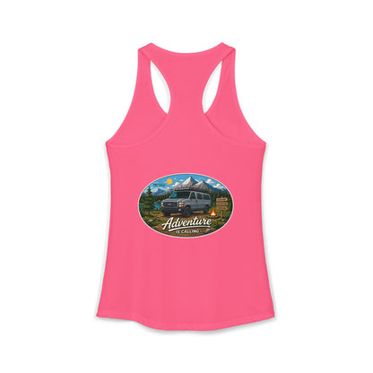Ford Econoline Merchandise Adventure is Calling Women's Ideal Racerback Tank