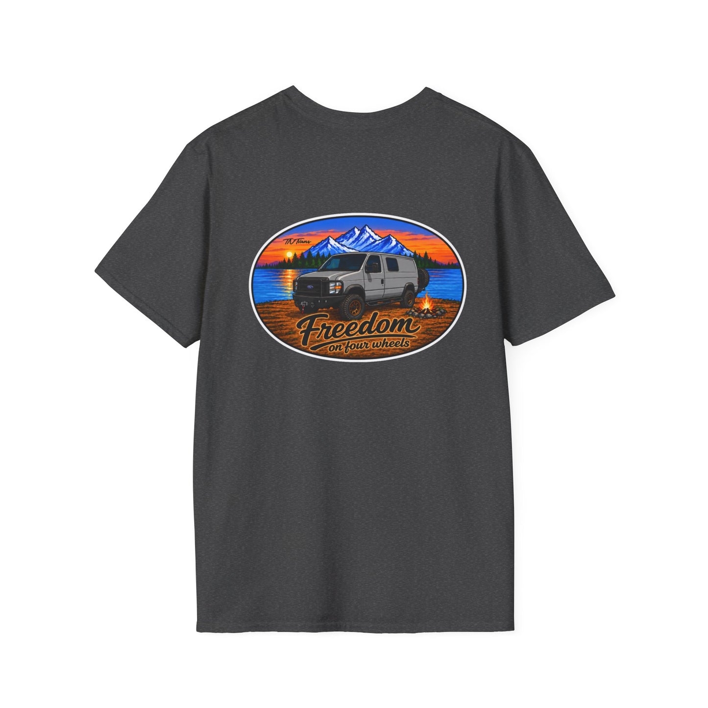 Ford Econoline Freedom on Four Wheels Unisex Softstyle T-Shirt