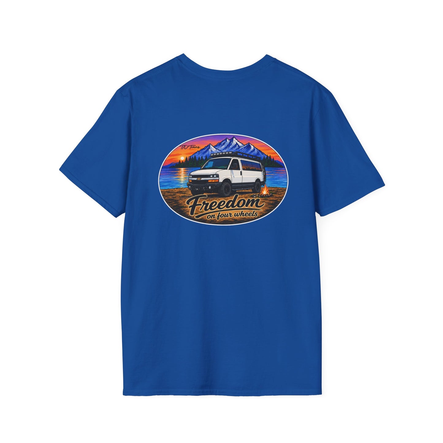 Chevy Express Van T-Shirt Freedom on Four Wheels