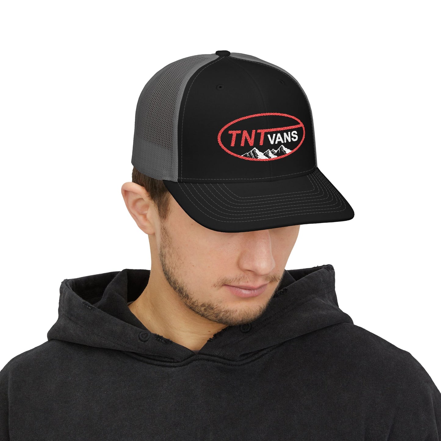 Custom Embroidered Snapback Trucker Cap - TNTVANS, Adjustable Hat for Outdoor Adventures, Gift for Him, Trendy Fishing Gear, Stylish [...]