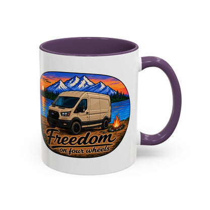 Ford Transit Freedom on Four Wheels Accent Coffee Mug (11, 15oz)