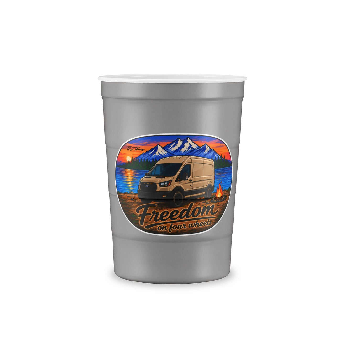 Ford Transit Merchandise Freedom on Four Wheels Recyclable Steel Cup