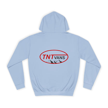 Unisex College Hoodie with Retro TNTVANS Logo, Casual Wear, College Life Hoodie, Perfect for Students, Gift for Graduates & Friends