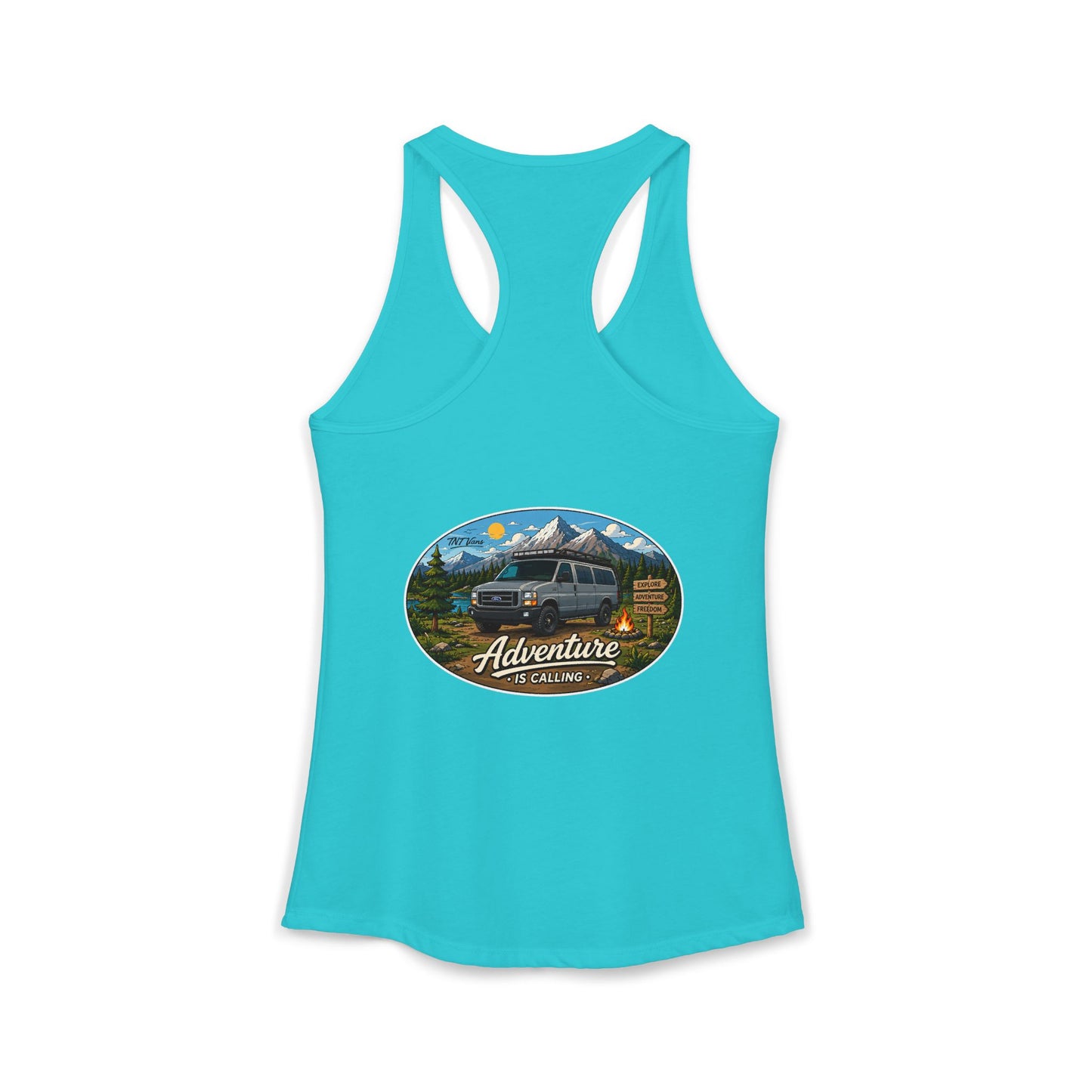 Ford Econoline Merchandise Adventure is Calling Women's Ideal Racerback Tank