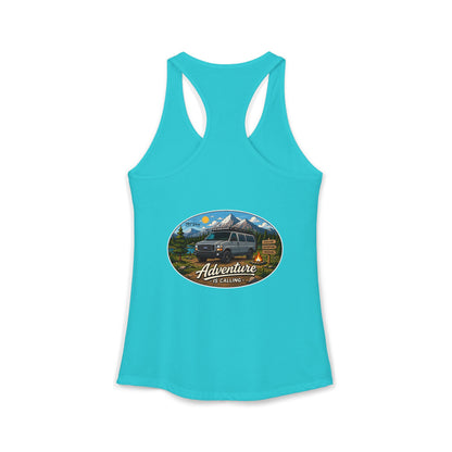 Ford Econoline Merchandise Adventure is Calling Women's Ideal Racerback Tank