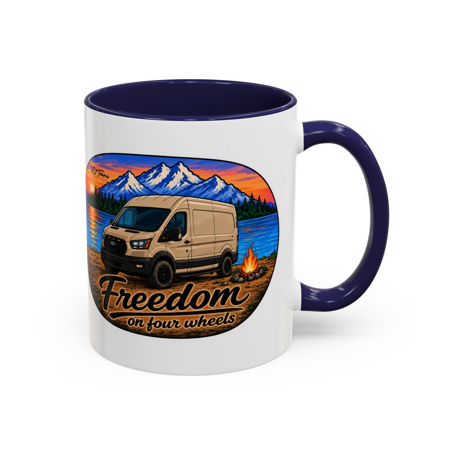 Ford Transit Freedom on Four Wheels Accent Coffee Mug (11, 15oz)