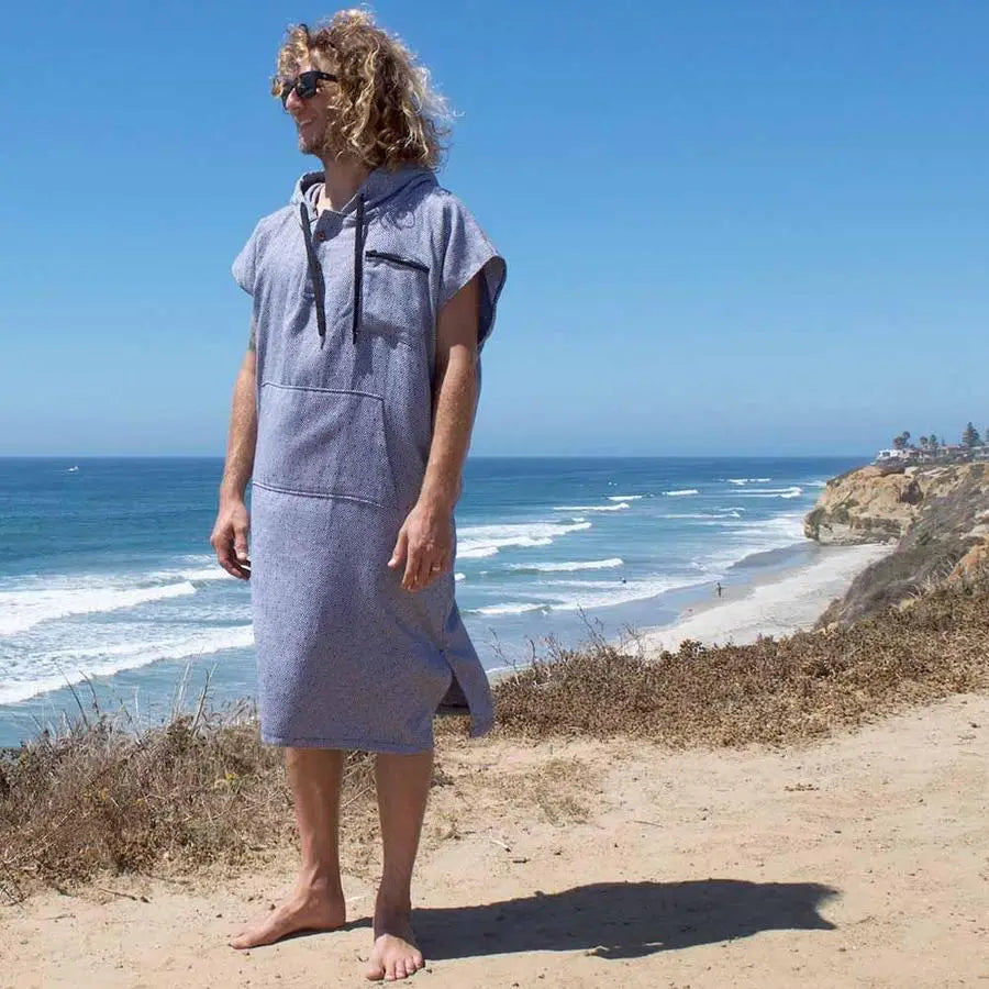 Surf Poncho Changing Robe  Lightweight Turkish Towel | Unisex