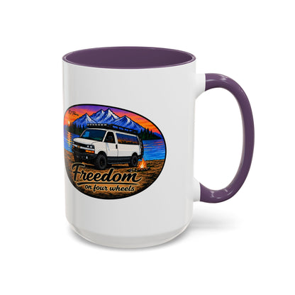 Chevy Express Freedom on Four Wheels Accent Coffee Mug (11, 15oz)