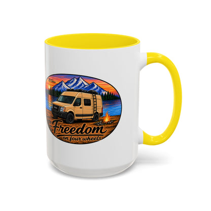 Nissan NV Freedom on Four Wheels Merch Accent Coffee Mug (11, 15oz)