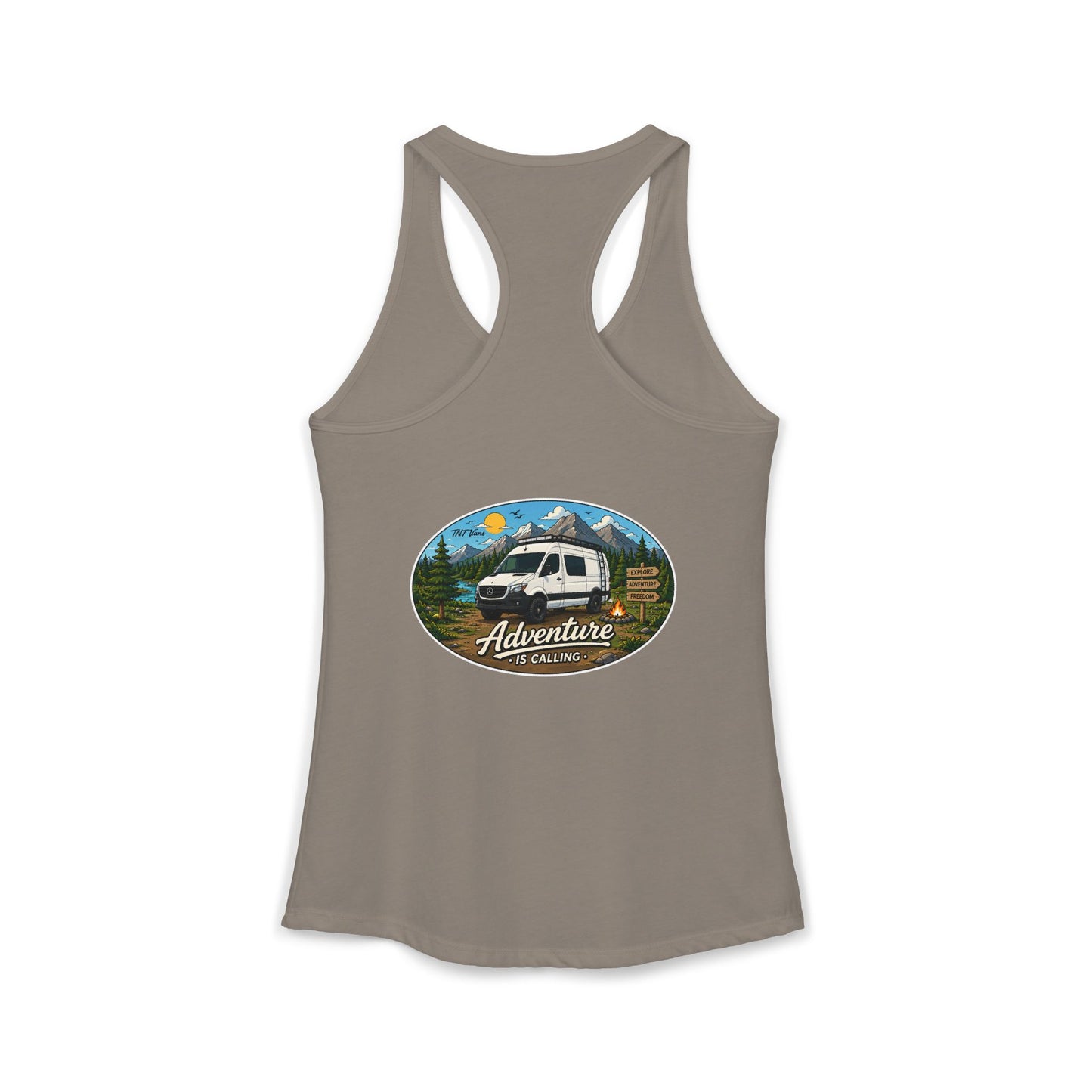 Mercedes Sprinter Merchandise Adventure is Calling Women's Ideal Racerback Tank