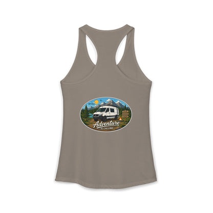 Mercedes Sprinter Merchandise Adventure is Calling Women's Ideal Racerback Tank