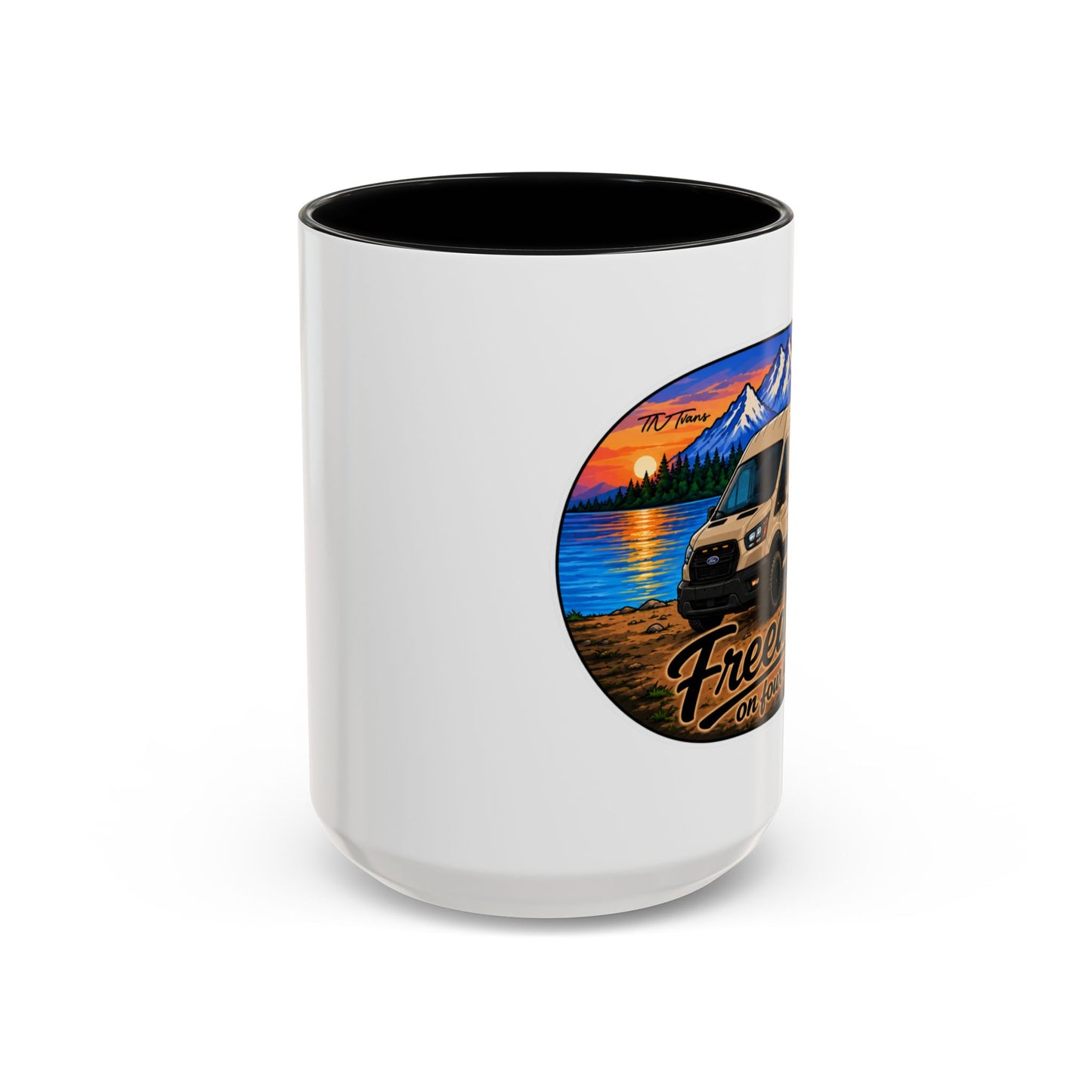 Ford Transit Freedom on Four Wheels Accent Coffee Mug (11, 15oz)