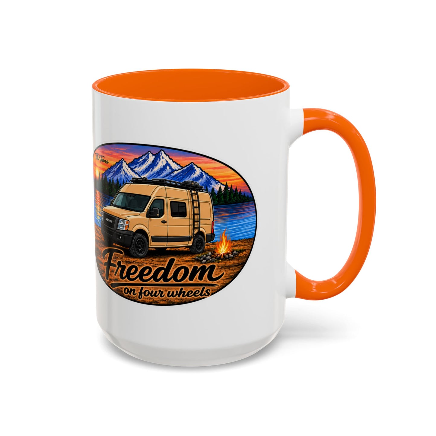 Nissan NV Freedom on Four Wheels Accent Coffee Mug (11, 15oz)