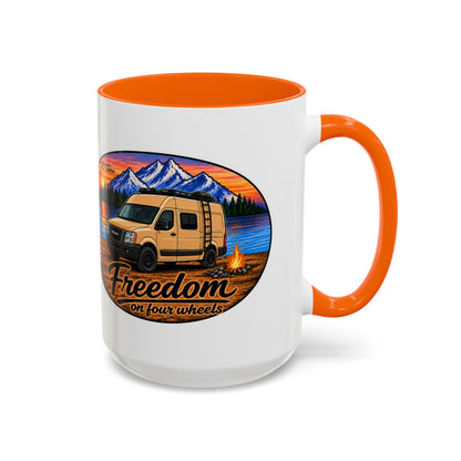Nissan NV Freedom on Four Wheels Accent Coffee Mug (11, 15oz)