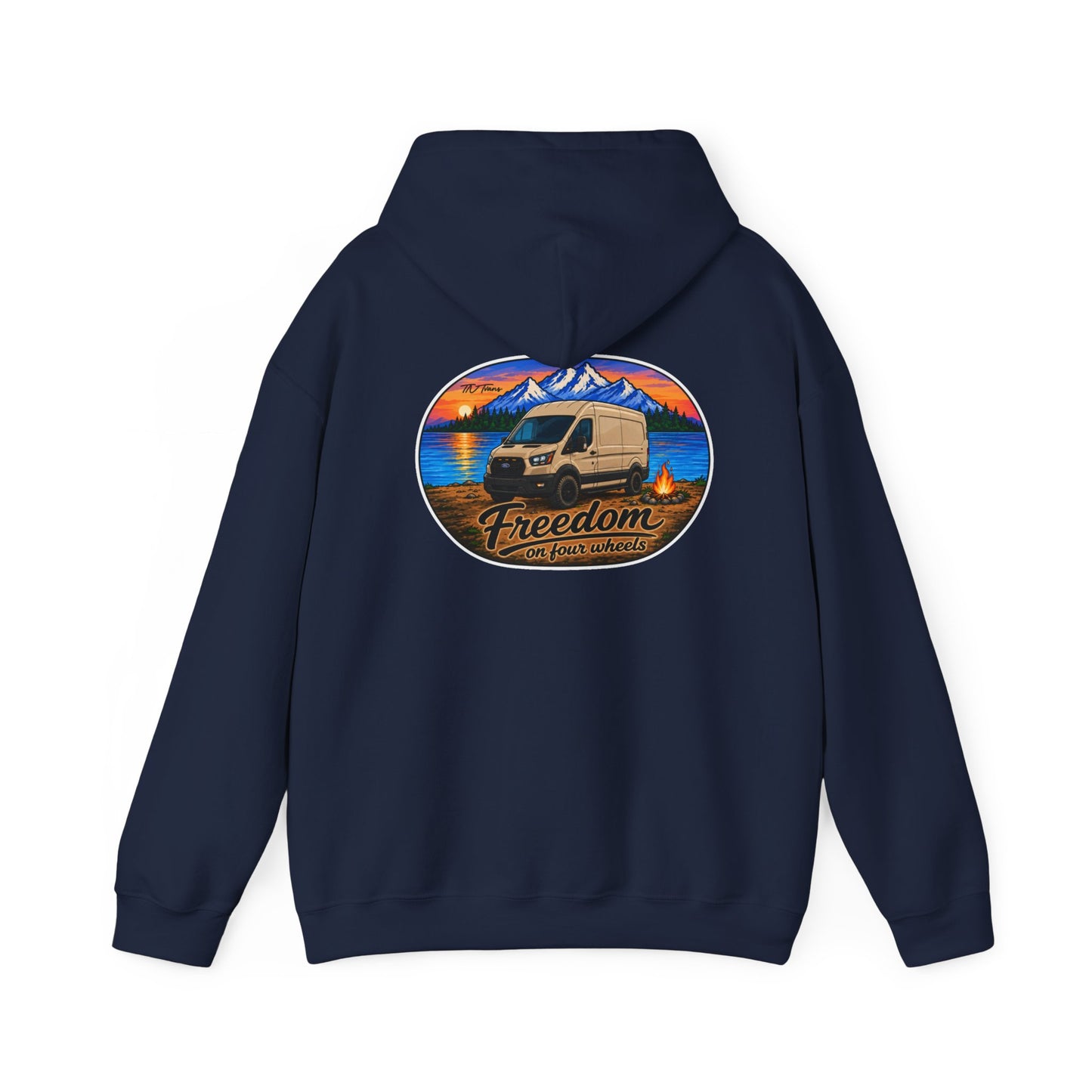 Ford Transit Merchandise Freedom on Four Wheels Unisex Heavy Blend™ Hooded Sweatshirt