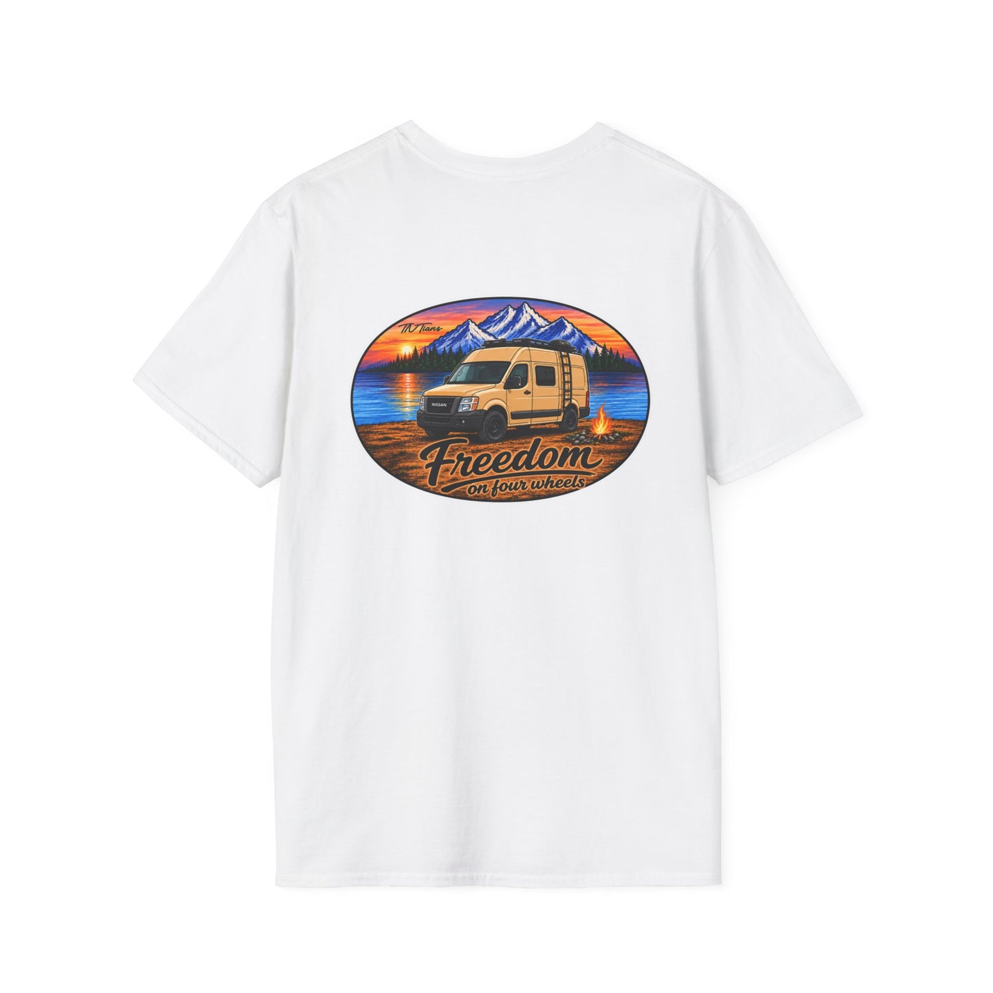 Nissan NV Freedom on Four Wheels Unisex Softstyle T-Shirt