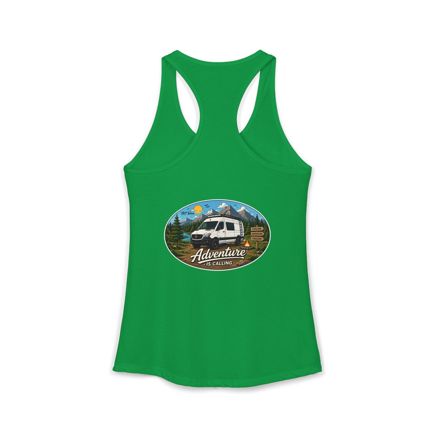 Mercedes Sprinter Merchandise Adventure is Calling Women's Ideal Racerback Tank