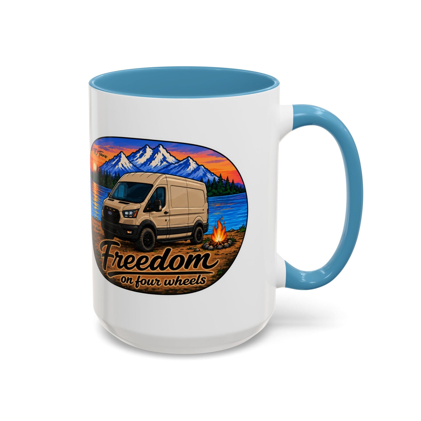 Ford Transit Freedom on Four Wheels Accent Coffee Mug (11, 15oz)
