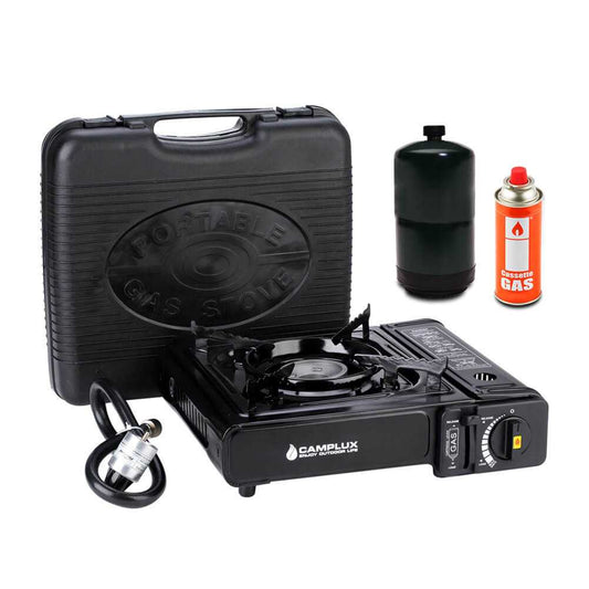 Camplux Dual Fuel Propane & Butane Stove with Carrying Case, Portable Camping Stoves with CSA Certification