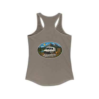 Sprinter T1N Merchandise Adventure is Calling Women's Ideal Racerback Tank