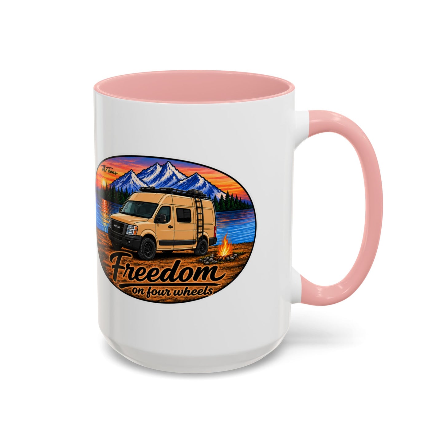 Nissan NV Freedom on Four Wheels Merch Accent Coffee Mug (11, 15oz)