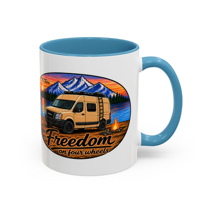 Nissan NV Freedom on Four Wheels Accent Coffee Mug (11, 15oz)