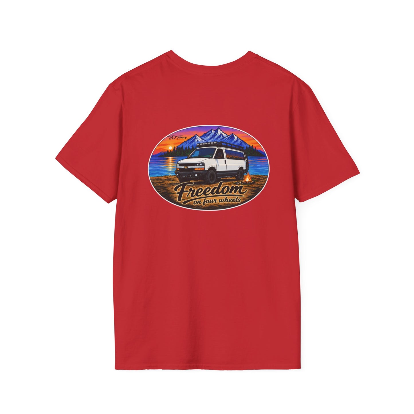 Chevy Express Van T-Shirt Freedom on Four Wheels