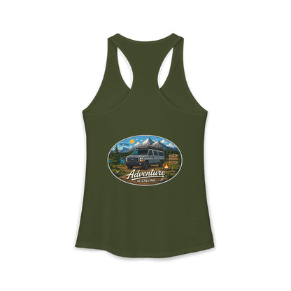 Ford Econoline Merchandise Adventure is Calling Women's Ideal Racerback Tank