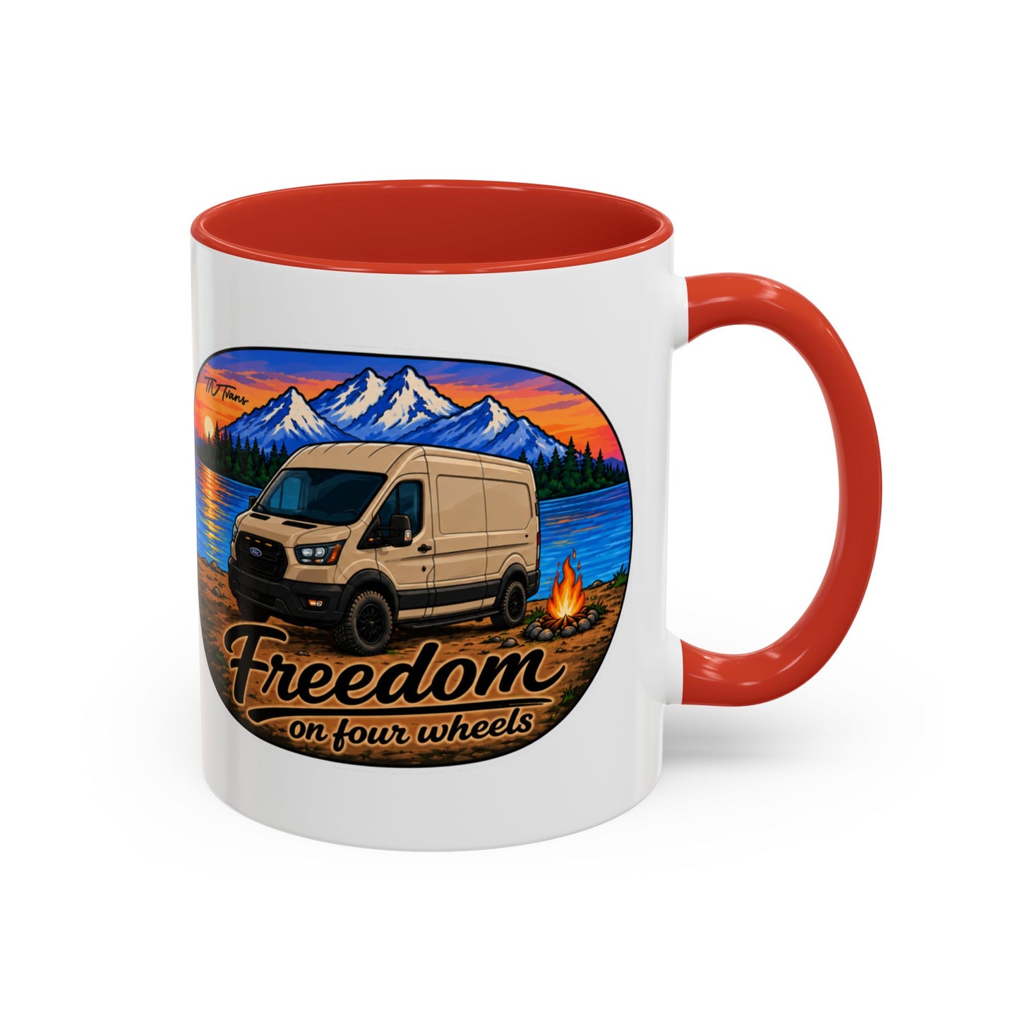 Ford Transit Freedom on Four Wheels Accent Coffee Mug (11, 15oz)