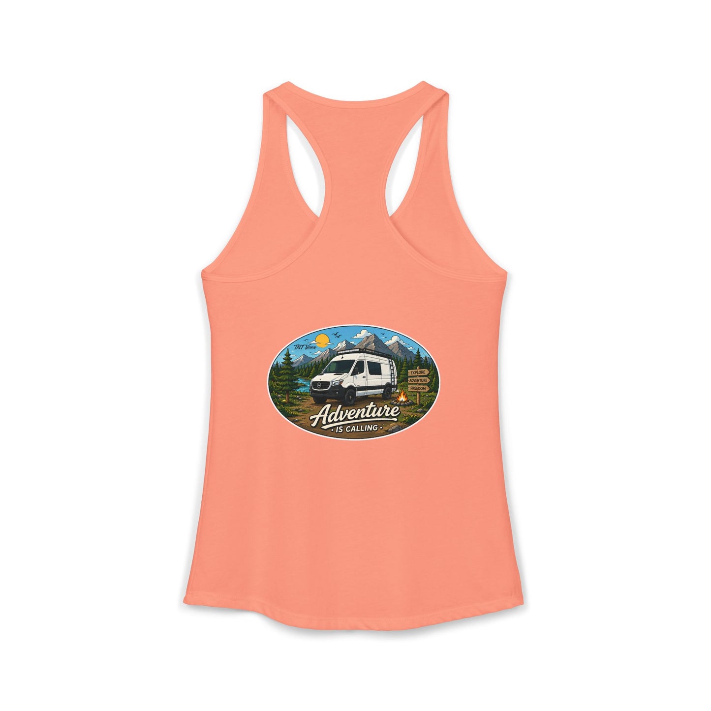 Mercedes Sprinter Merchandise Adventure is Calling Women's Ideal Racerback Tank