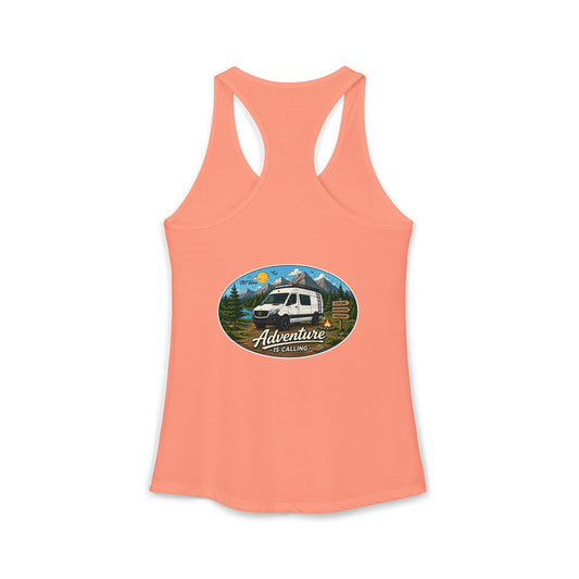 Mercedes Sprinter Merchandise Adventure is Calling Women's Ideal Racerback Tank