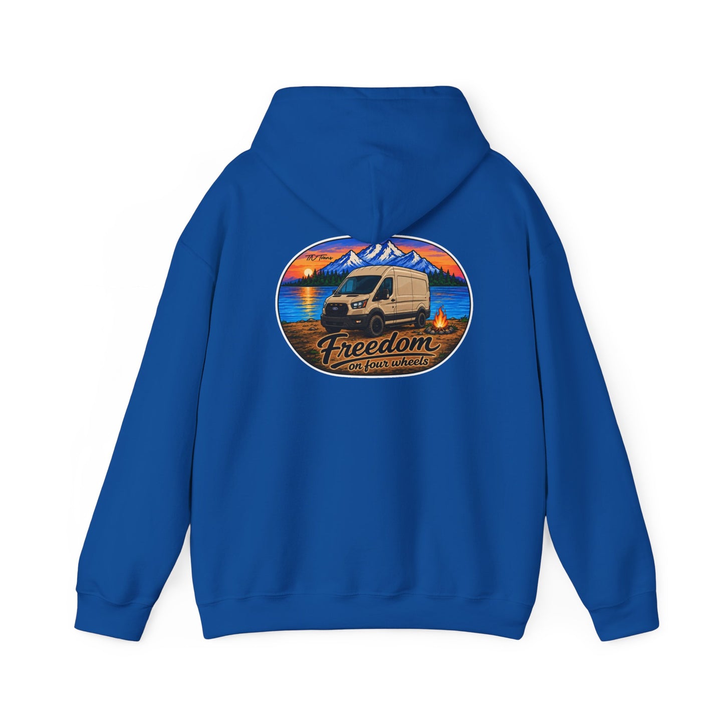Ford Transit Merchandise Freedom on Four Wheels Unisex Heavy Blend™ Hooded Sweatshirt