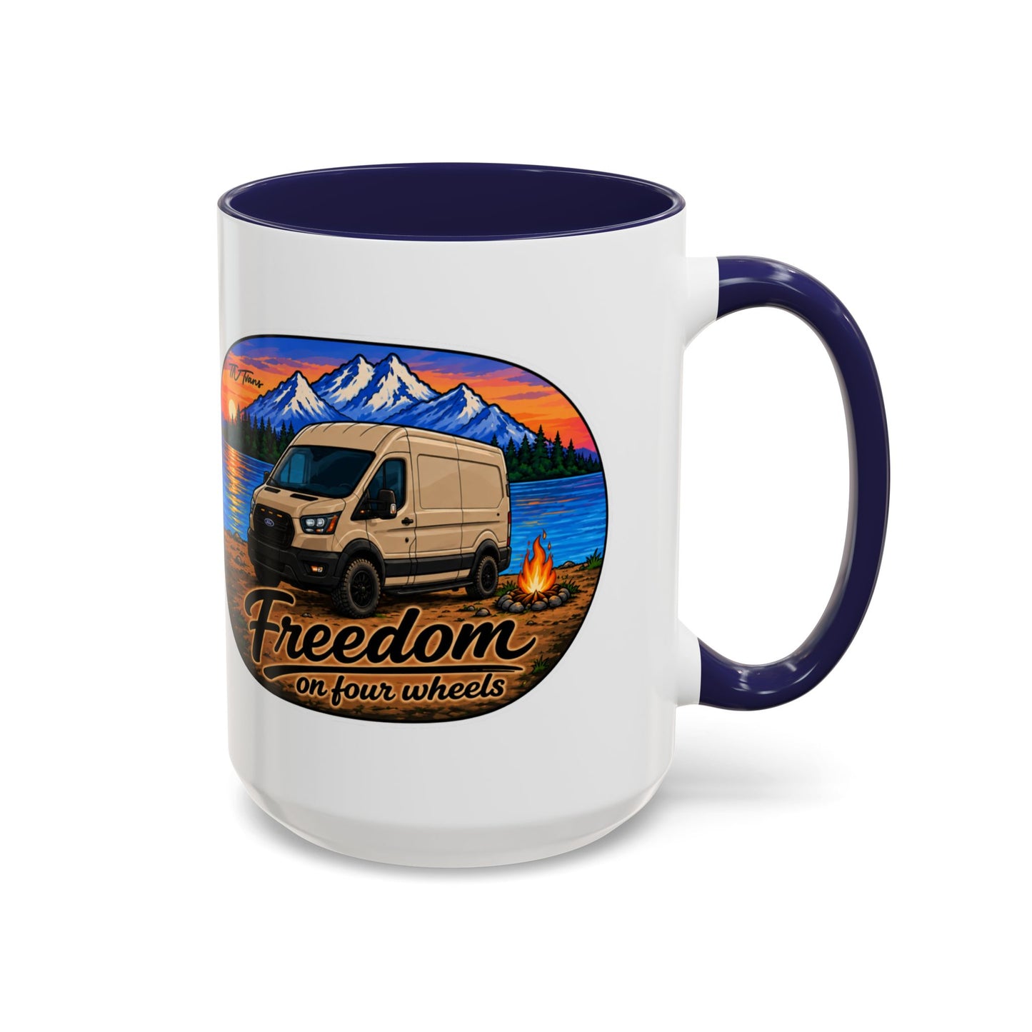 Ford Transit Freedom on Four Wheels Accent Coffee Mug (11, 15oz)