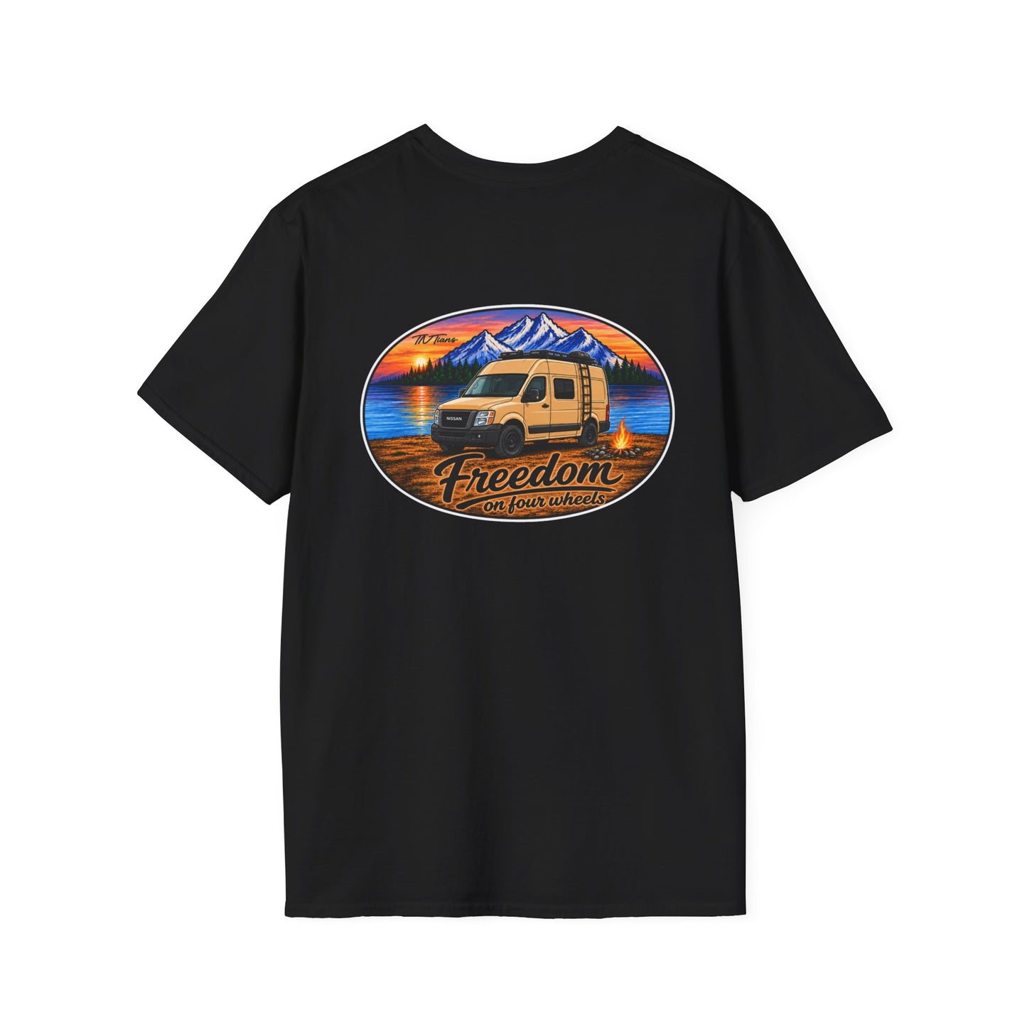 Nissan NV Freedom on Four Wheels Unisex Softstyle T-Shirt