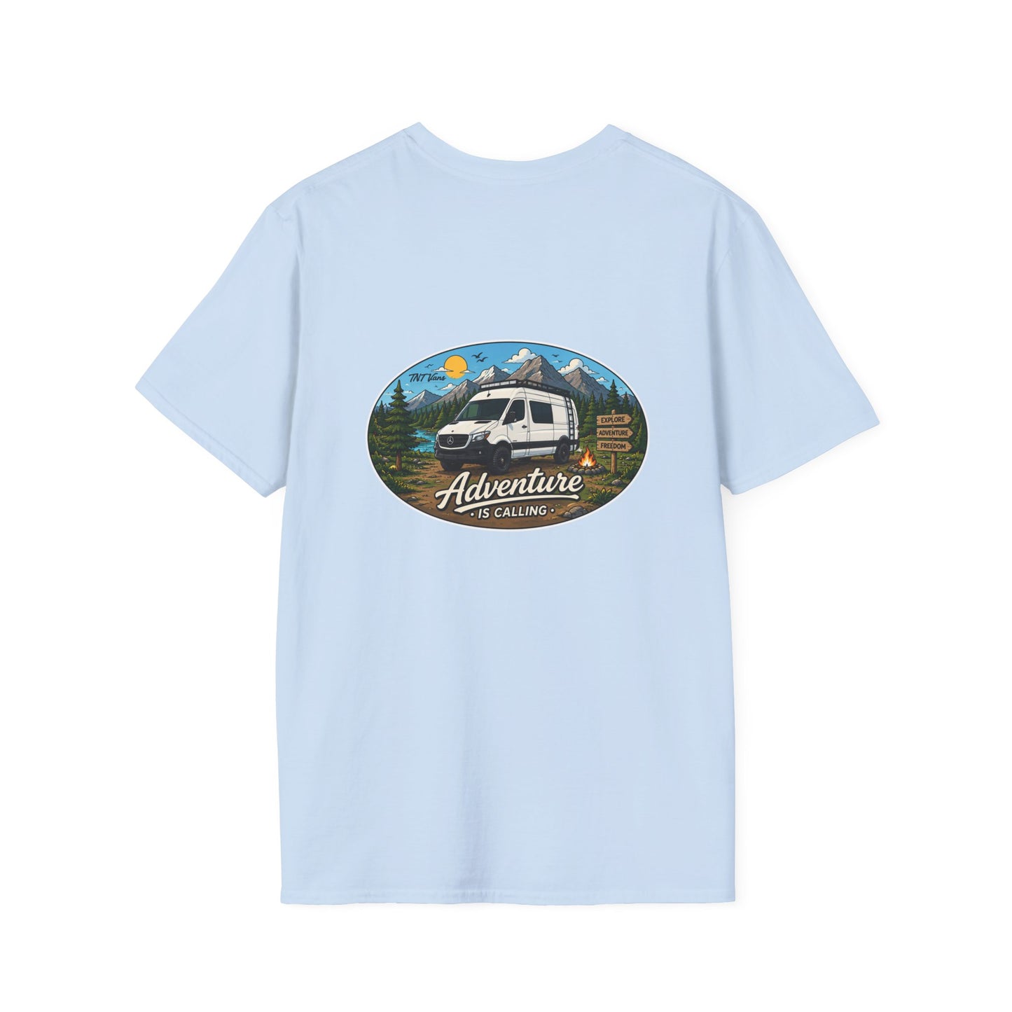 Mercedes Sprinter Merchandise Adventure is Calling Unisex Softstyle T-Shirt