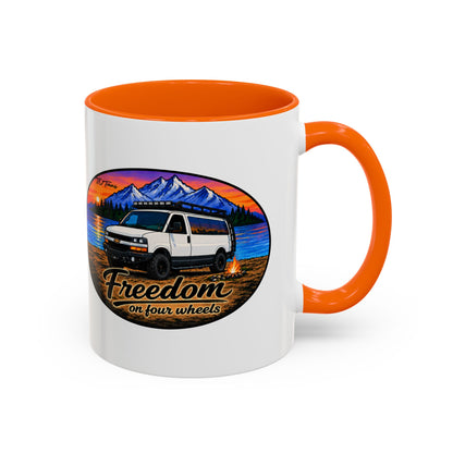 Chevy Express Freedom on Four Wheels Accent Coffee Mug (11, 15oz)