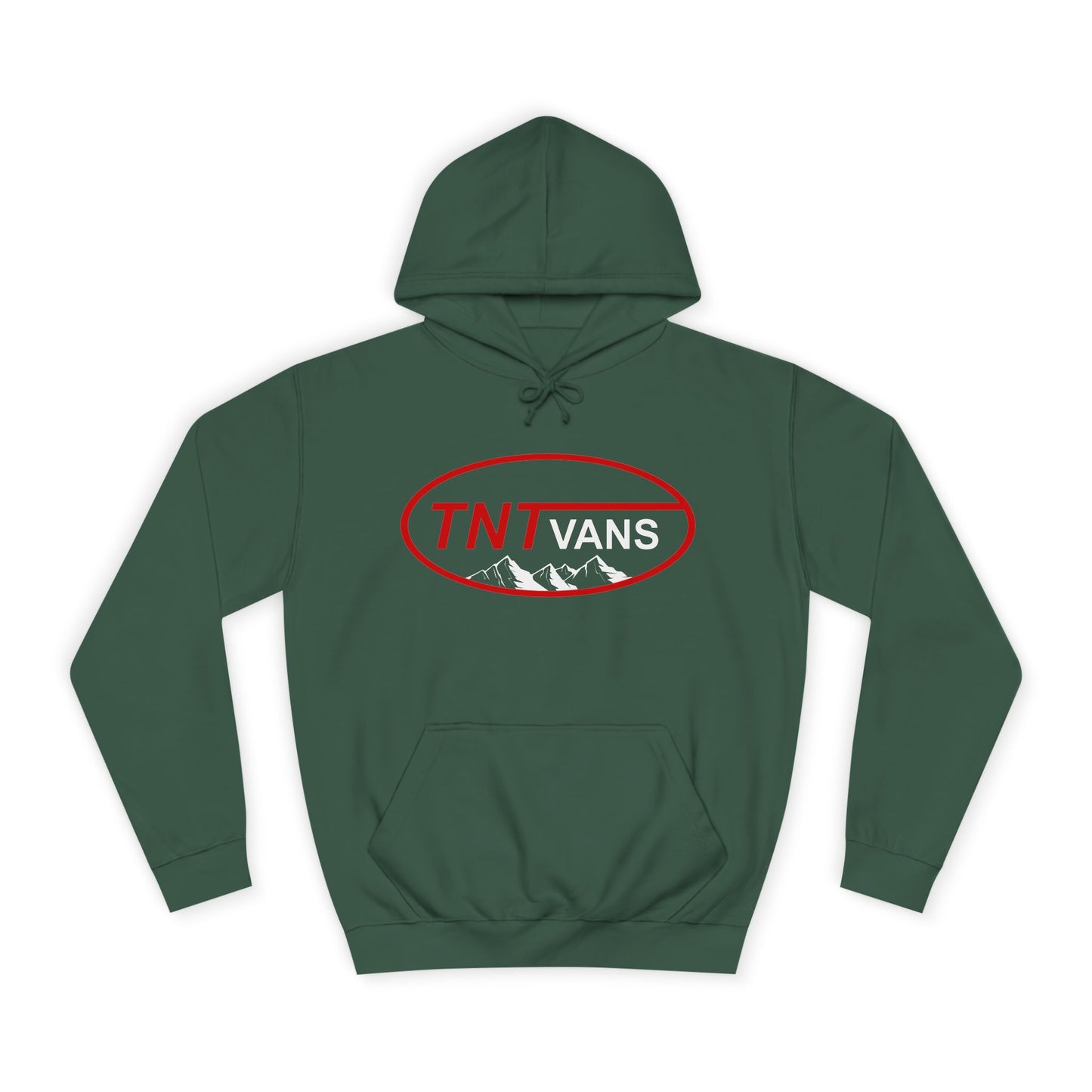 Unisex College Hoodie with Retro TNTVANS Logo, Casual Wear, College Life Hoodie, Perfect for Students, Gift for Graduates & Friends
